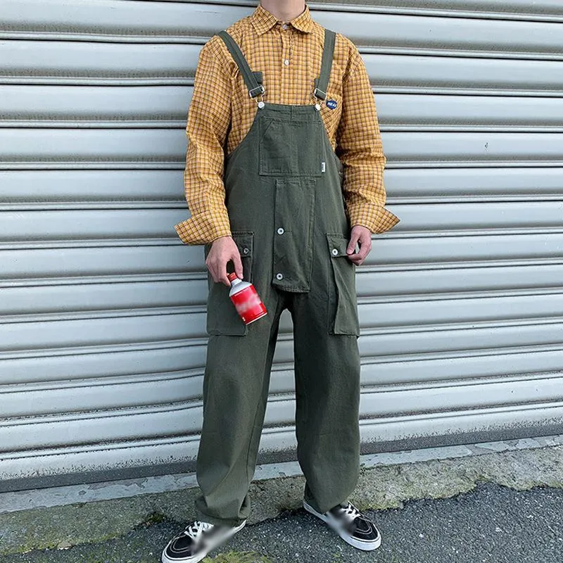 Men's Loose Stitching Cargo Overalls 34468121Y