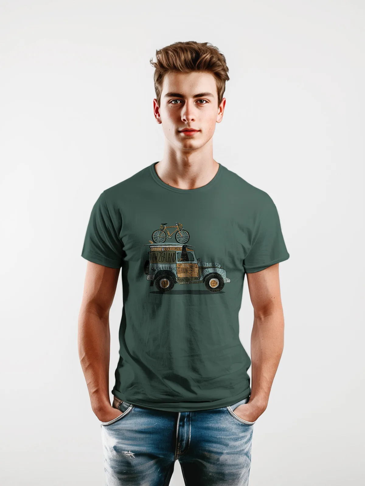 Mens New Zealand T Shirt - Land Rover