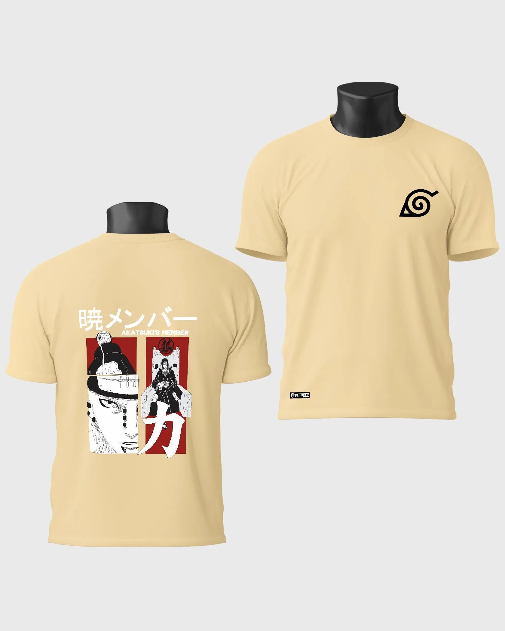Mens Regular Tshirt Anime Naruto Akatsuki Member