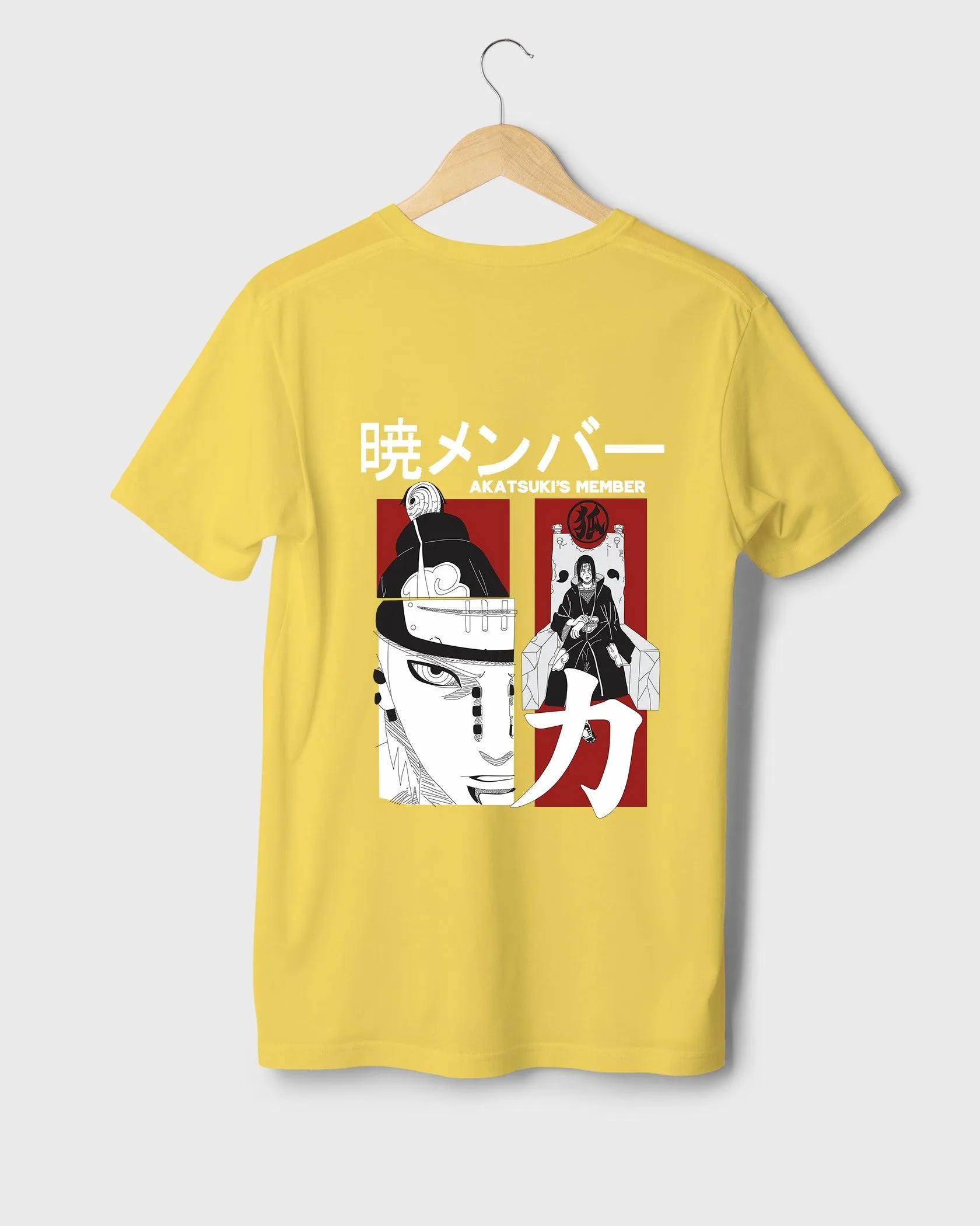 Mens Regular Tshirt Anime Naruto Akatsuki Member