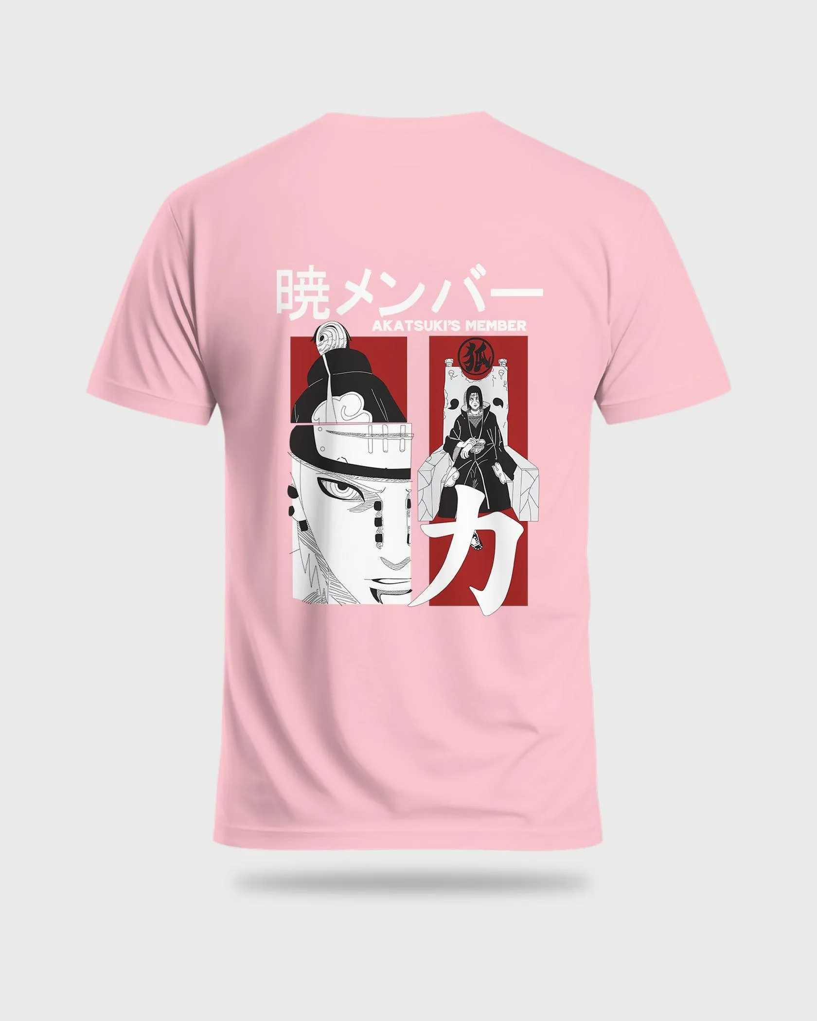 Mens Regular Tshirt Anime Naruto Akatsuki Member
