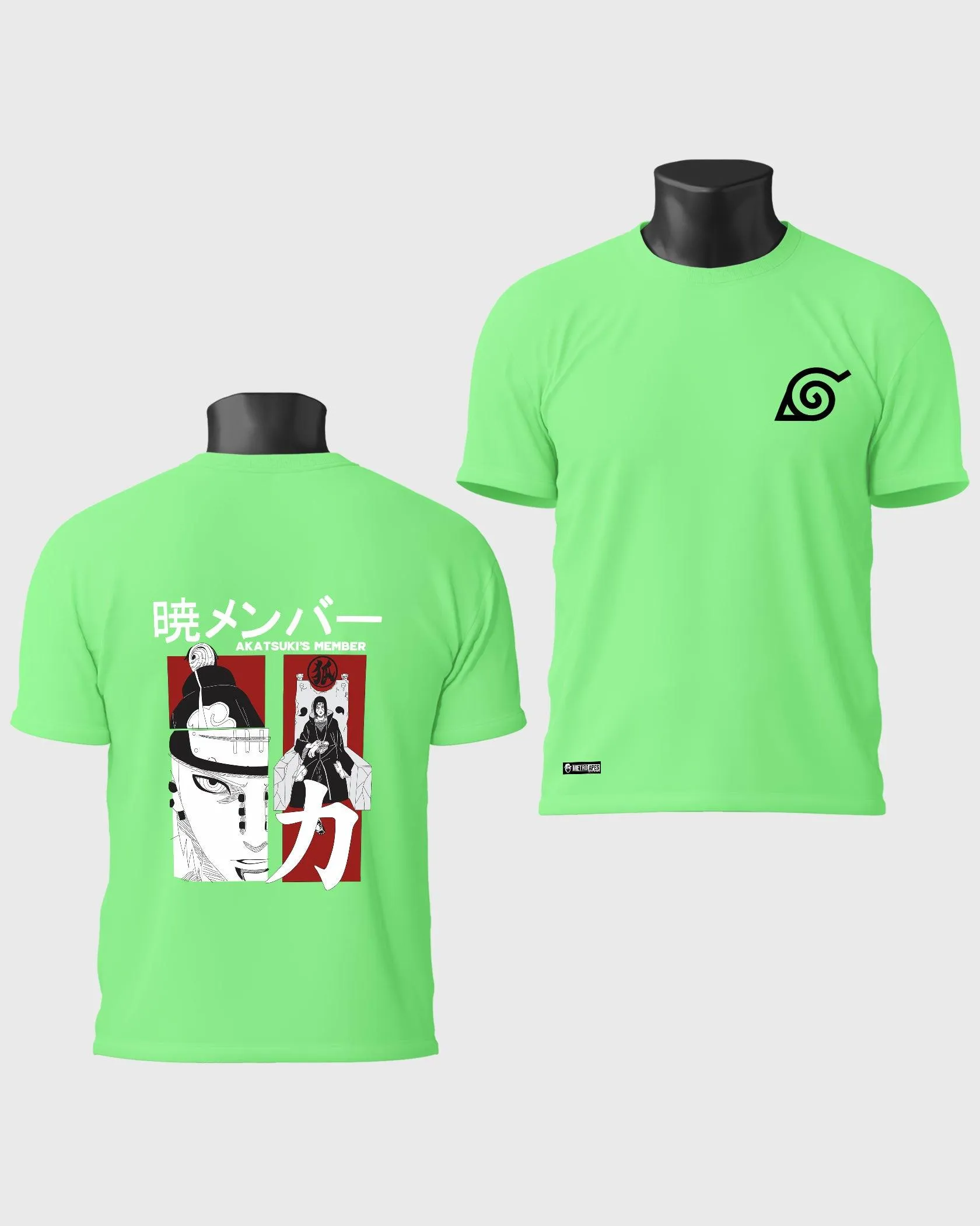 Mens Regular Tshirt Anime Naruto Akatsuki Member