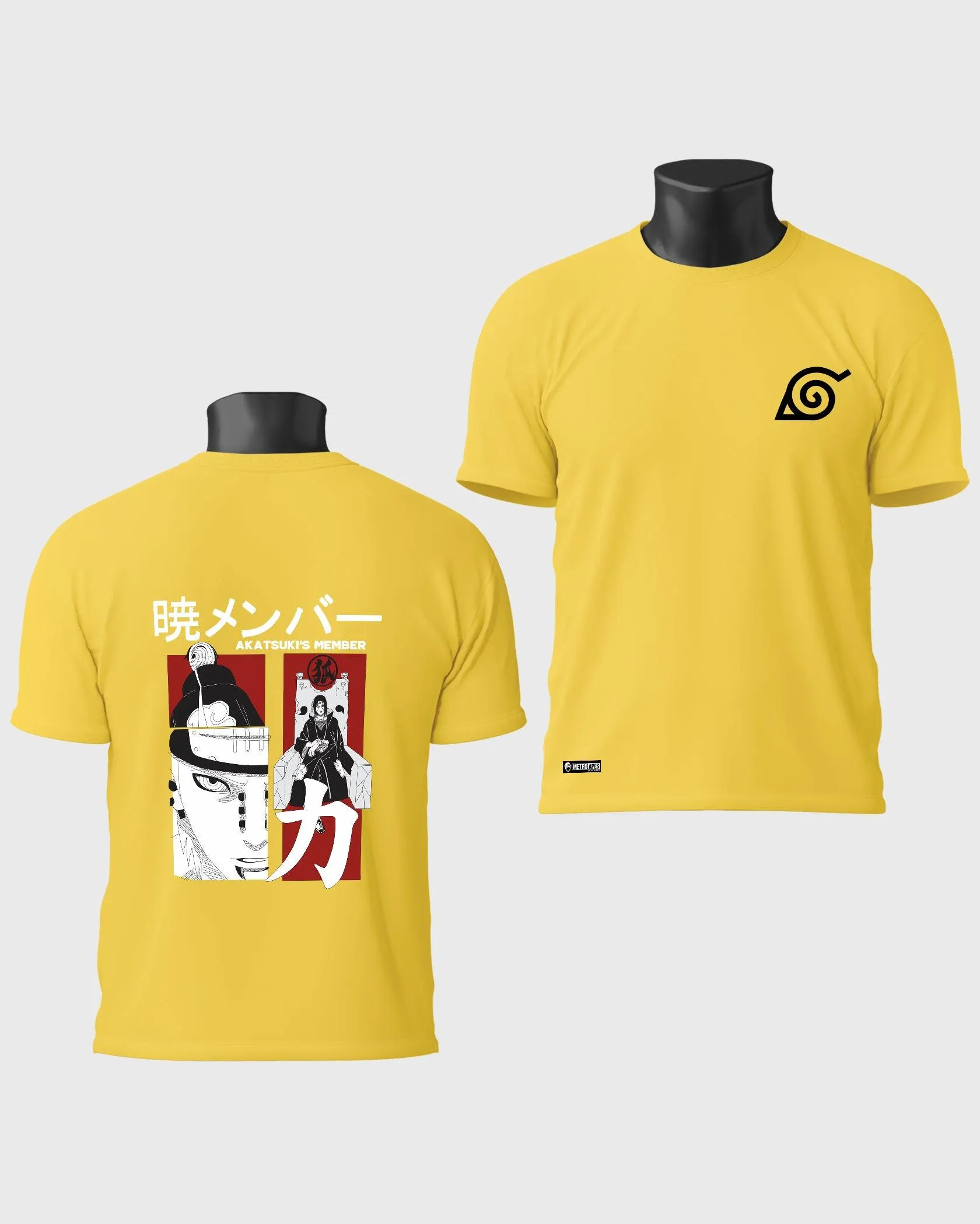 Mens Regular Tshirt Anime Naruto Akatsuki Member