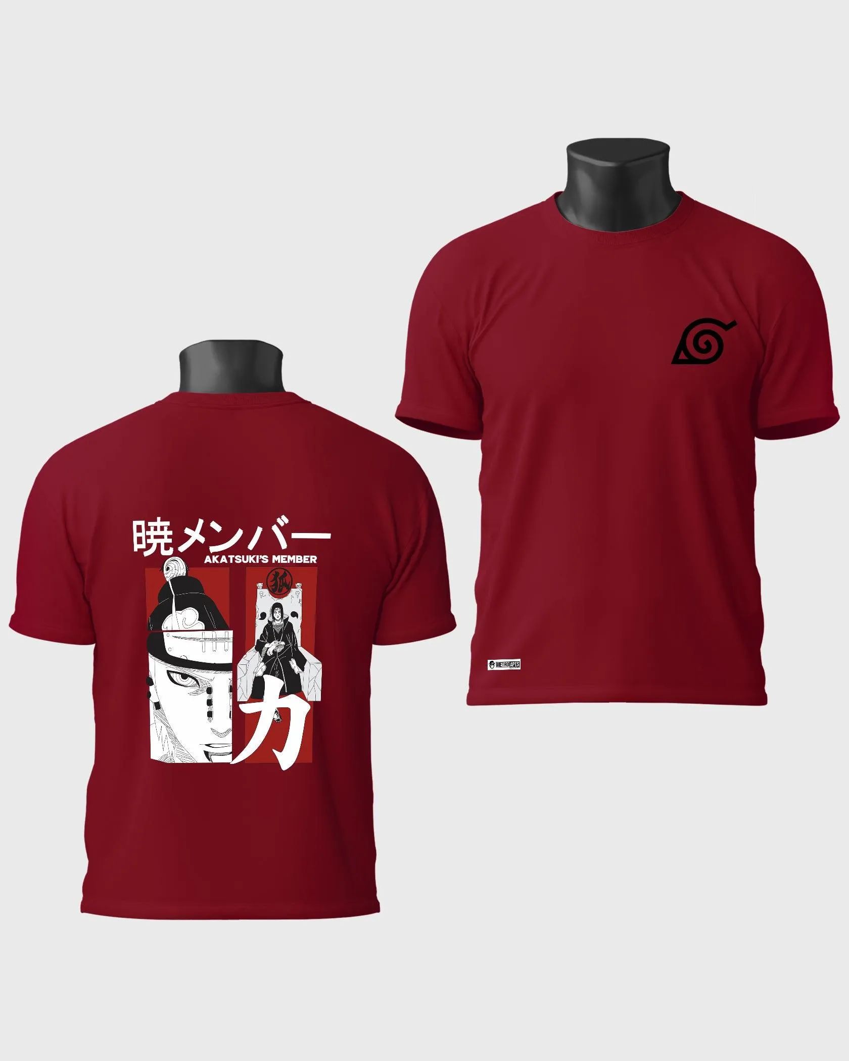 Mens Regular Tshirt Anime Naruto Akatsuki Member