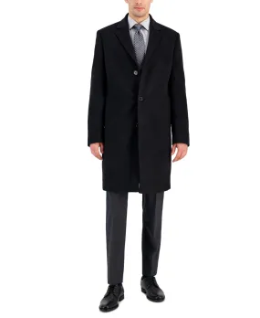 Michael Kors Mens Classic fit Overcoat Coat 38 R Black Solid