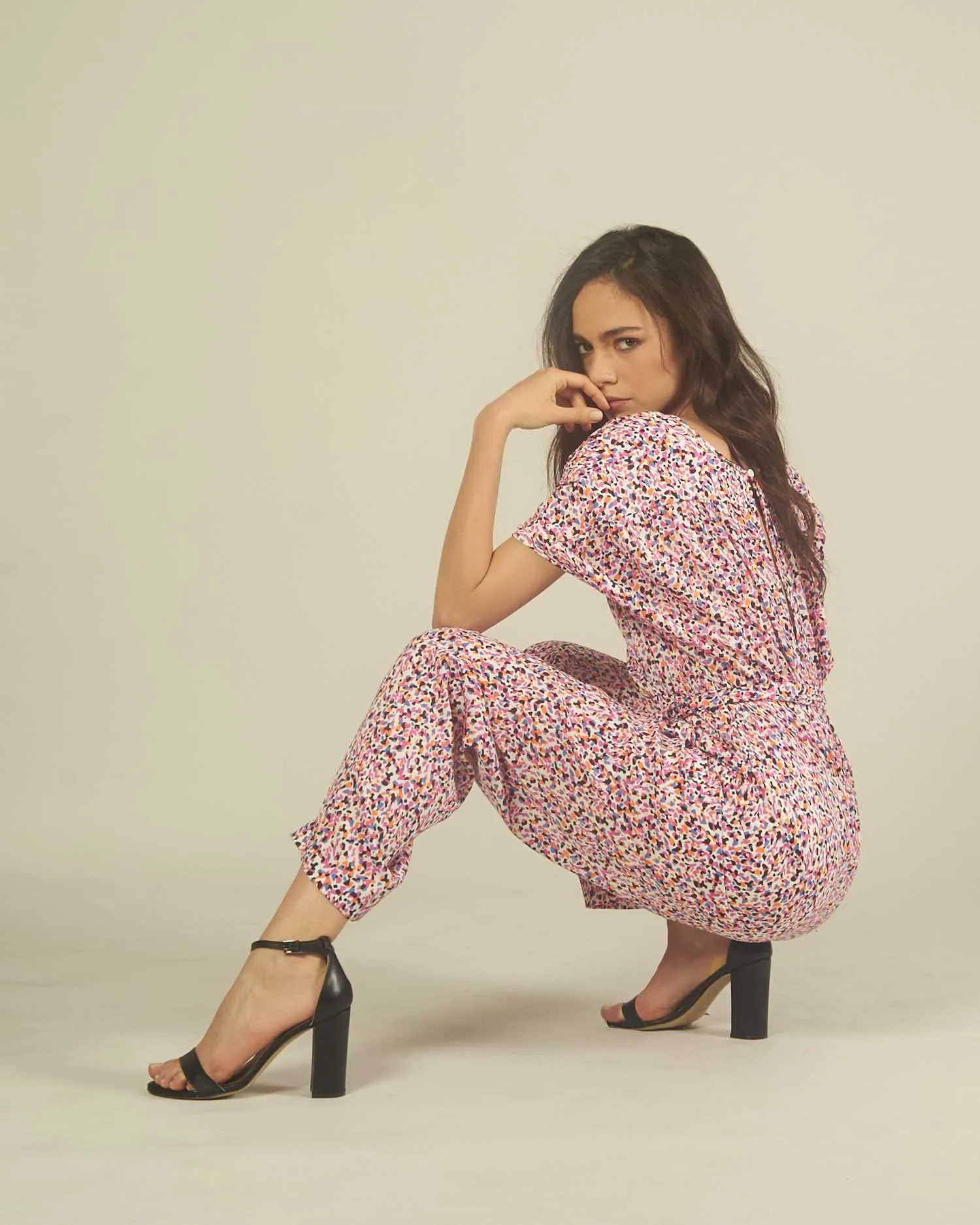 Micro animal print suit