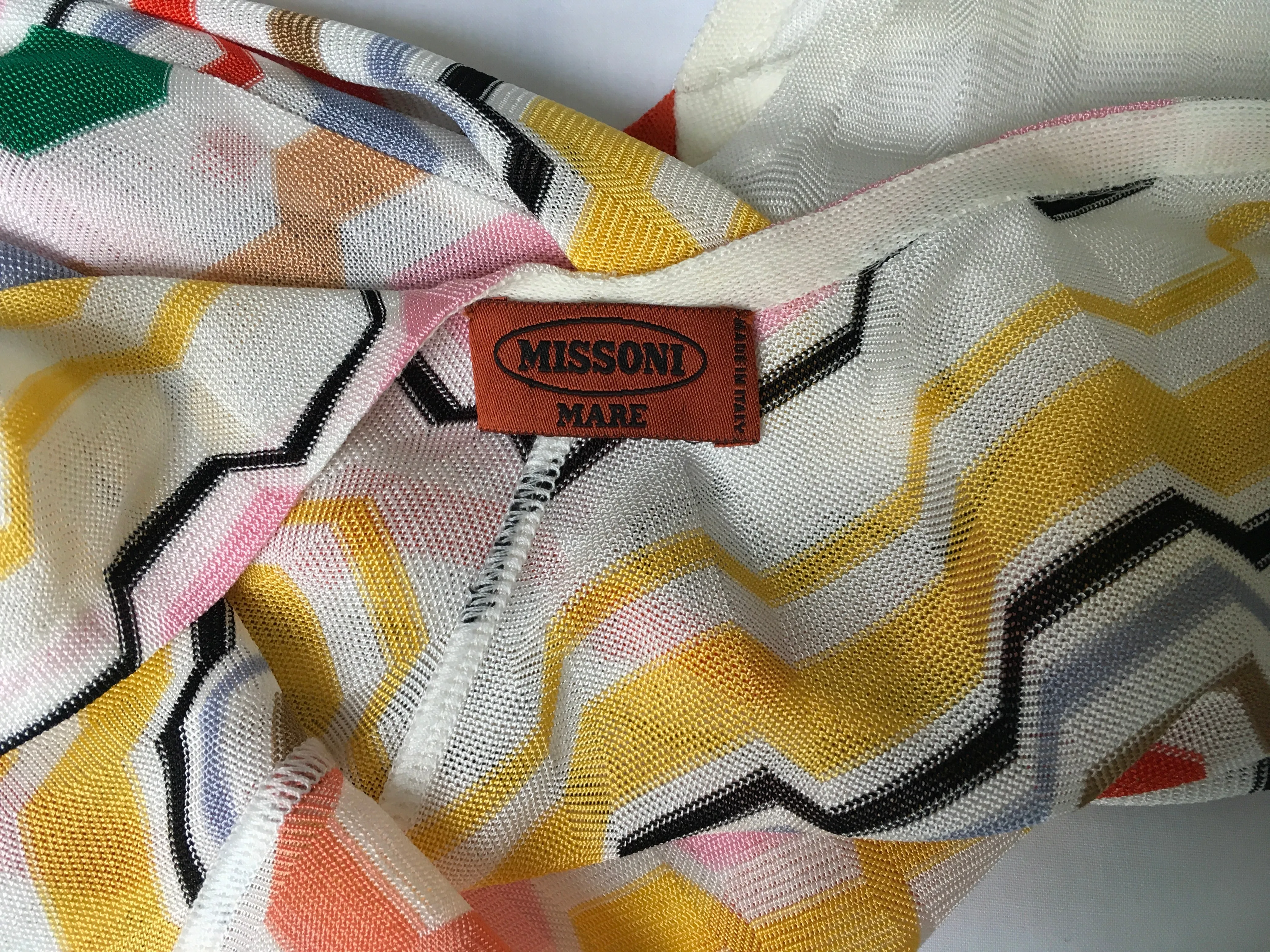 MISSONI MARE Geometric-knit maxi dress size I 44 UK 12 US 8  ladies