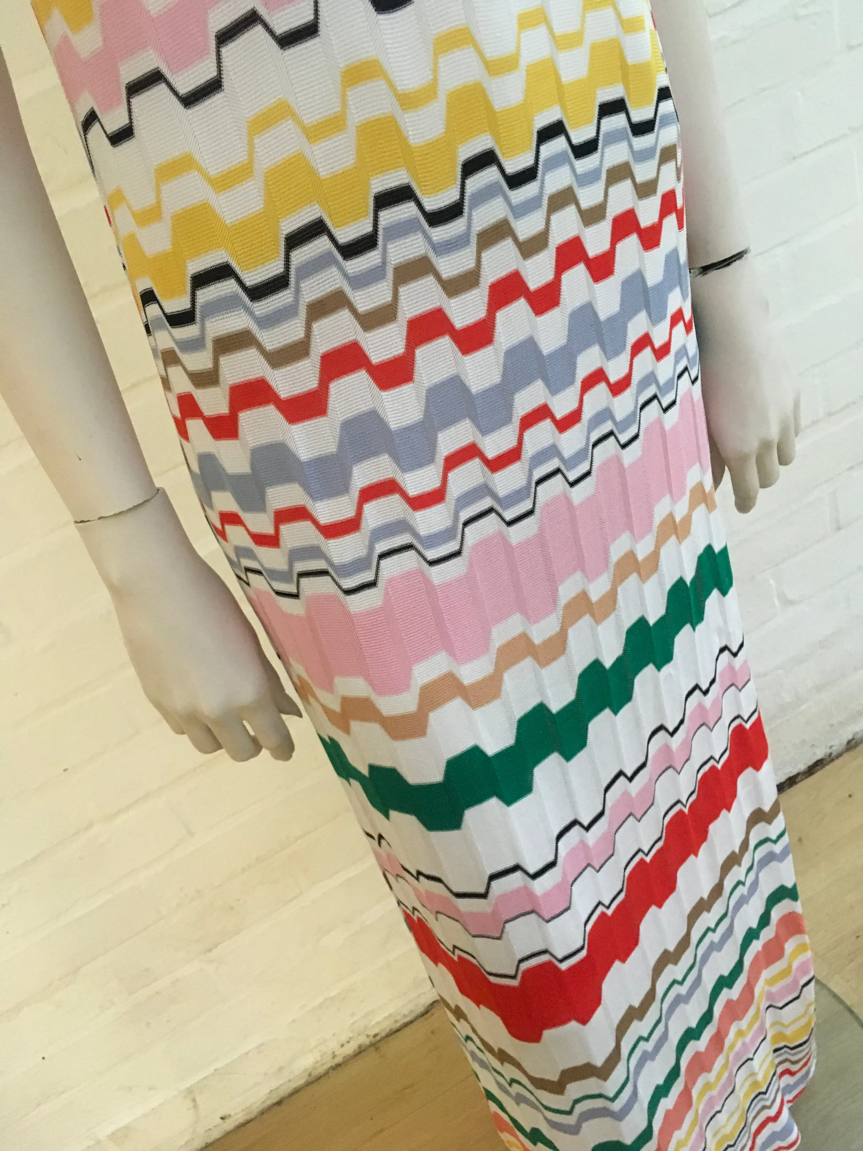 MISSONI MARE Geometric-knit maxi dress size I 44 UK 12 US 8  ladies