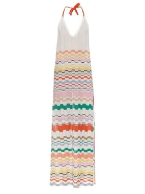 MISSONI MARE Geometric-knit maxi dress size I 44 UK 12 US 8  ladies