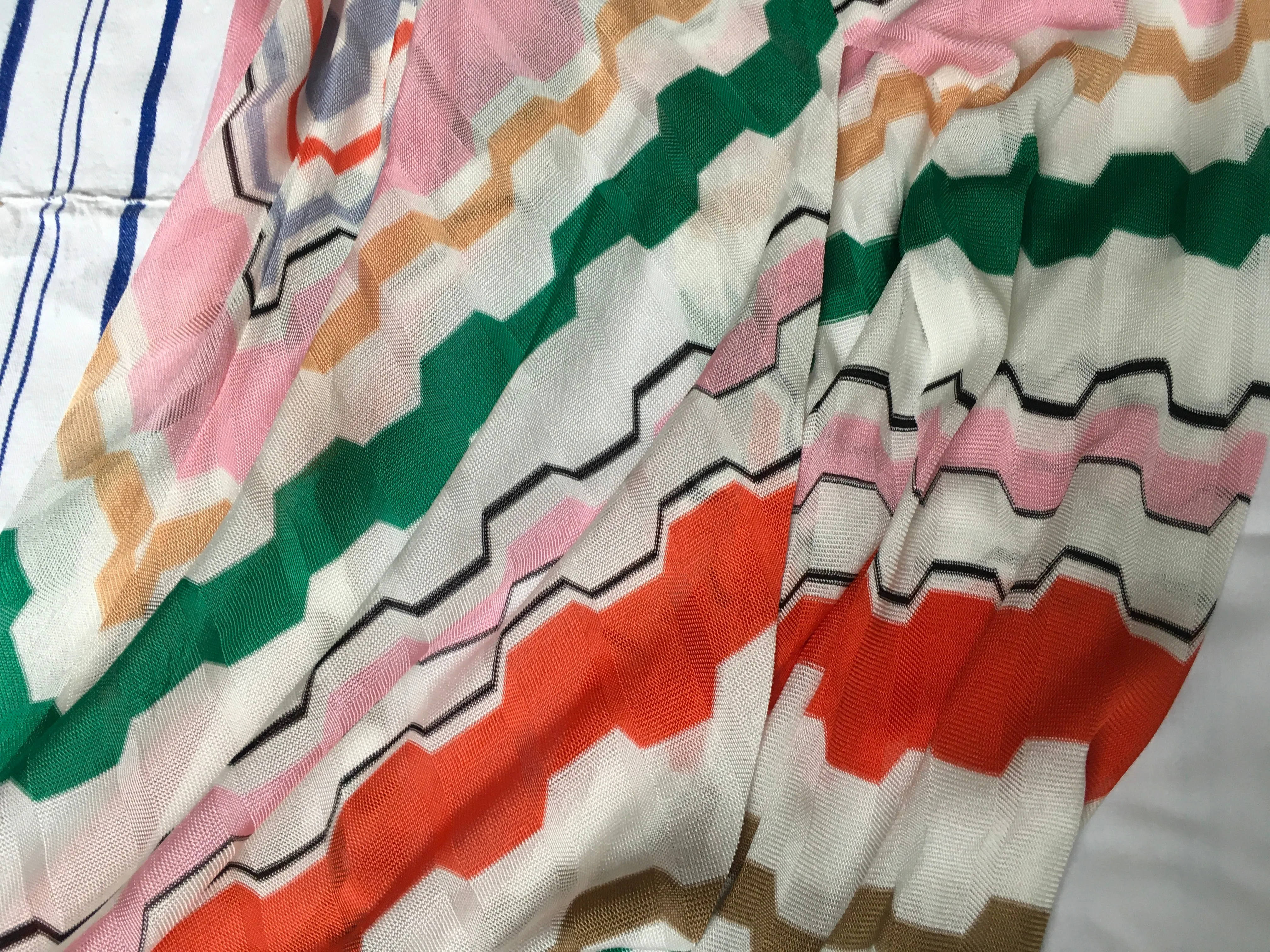MISSONI MARE Geometric-knit maxi dress size I 44 UK 12 US 8  ladies