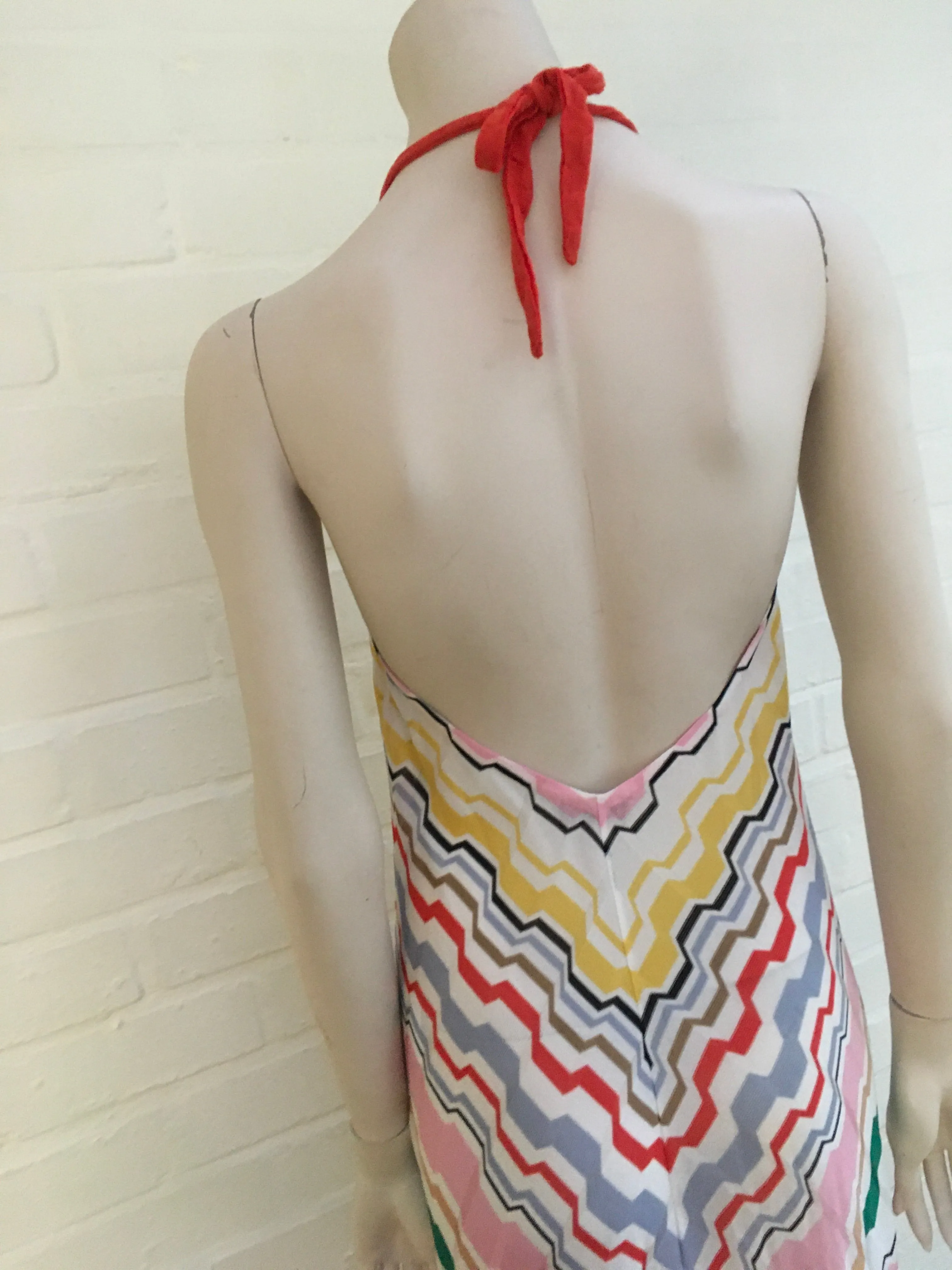 MISSONI MARE Geometric-knit maxi dress size I 44 UK 12 US 8  ladies