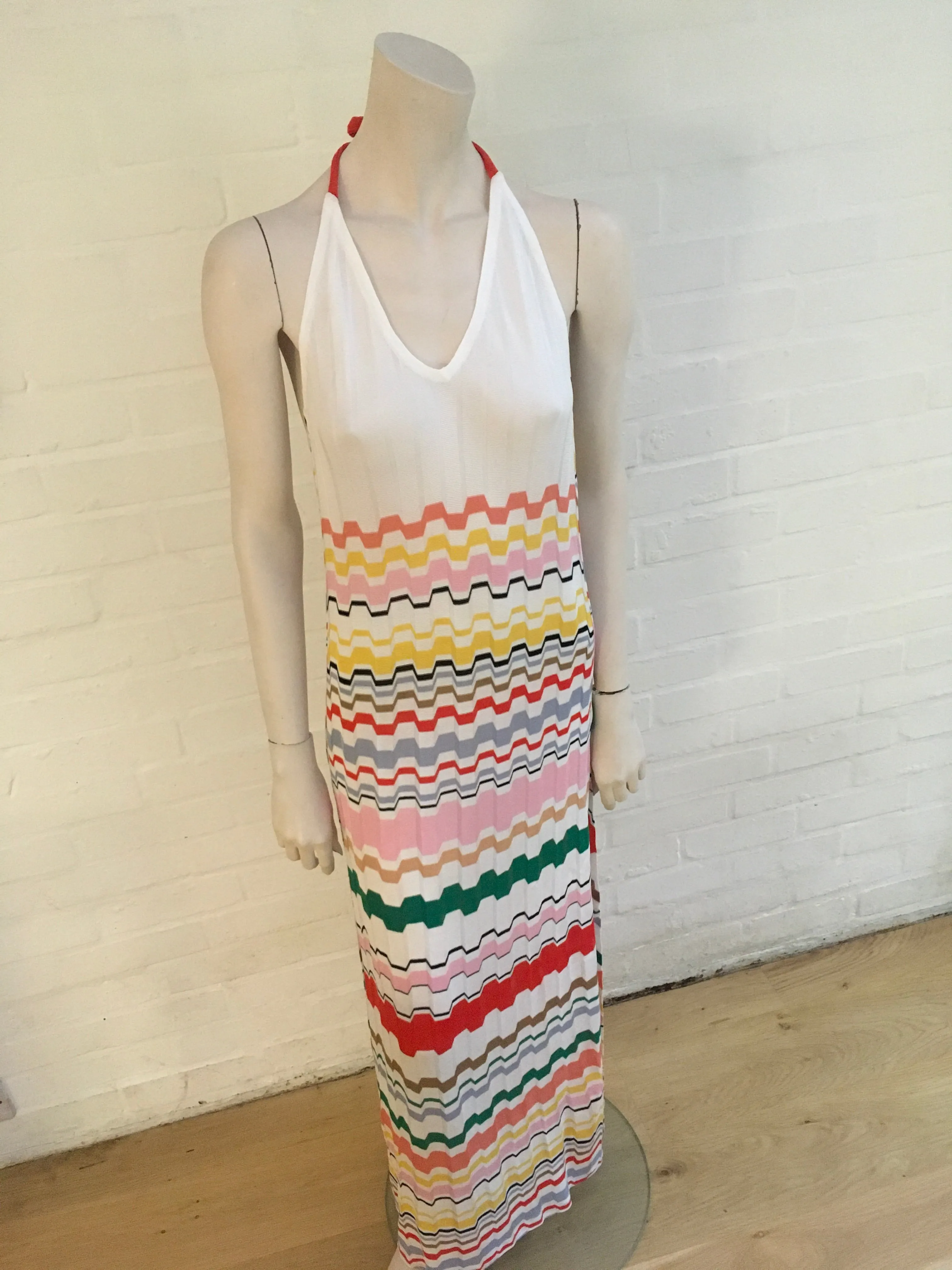 MISSONI MARE Geometric-knit maxi dress size I 44 UK 12 US 8  ladies