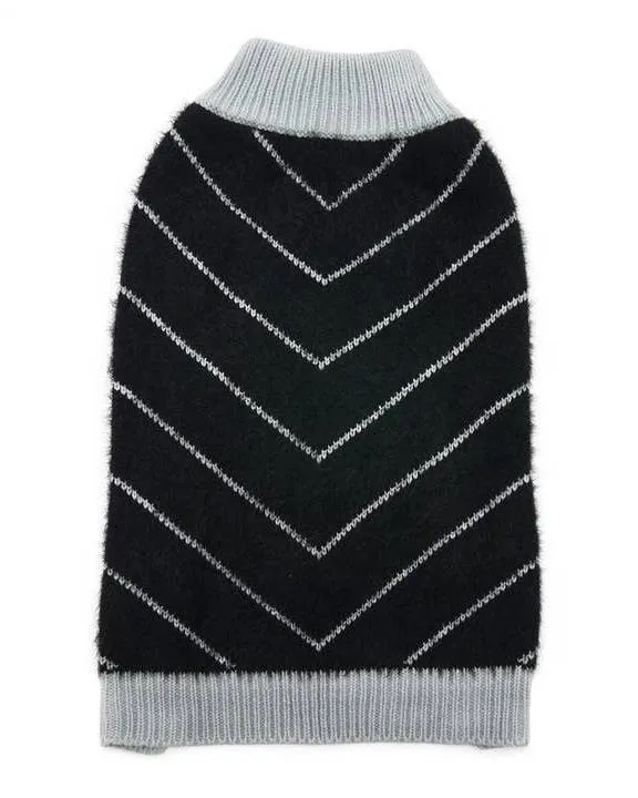 Mojo Black Mohair Dog Sweater