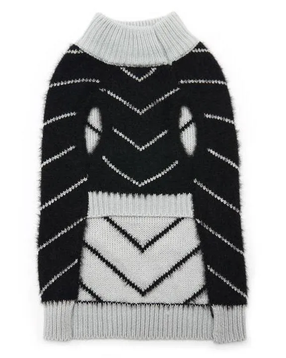 Mojo Black Mohair Dog Sweater