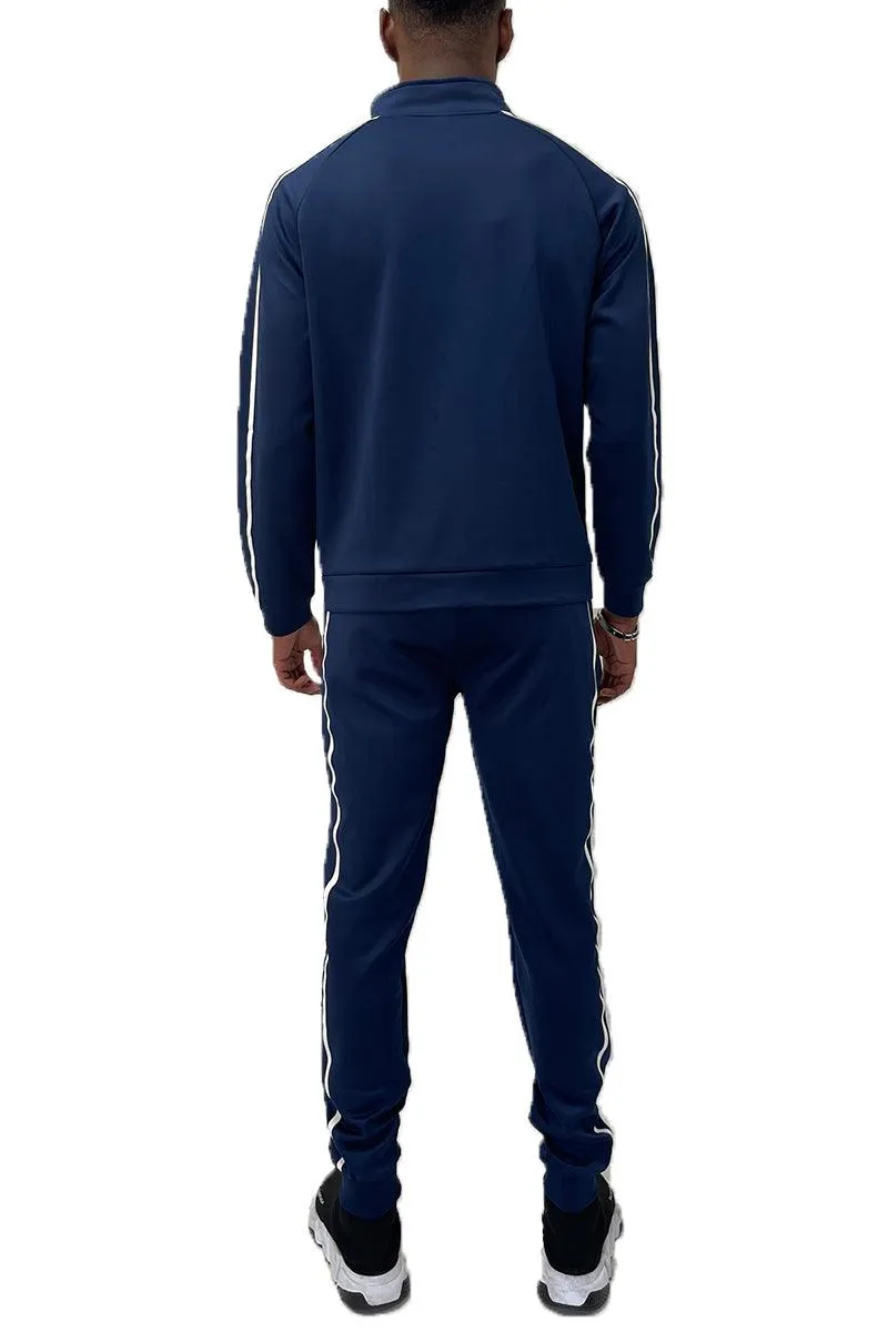 Navy Blue Jordan Tape Track Jacket Jogger Set