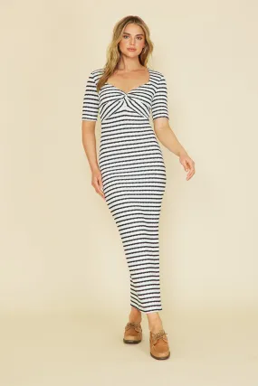 Oceanside Sippin' Maxi Dress • Ivory   Black