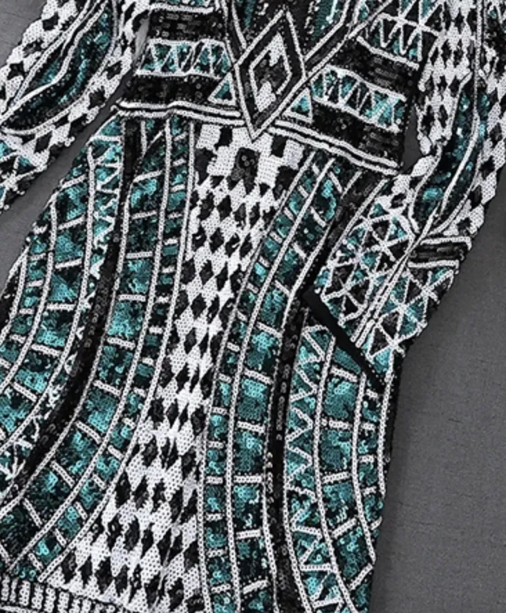 Party Outfit Sequinned Dress Metallic Dress Mermaid Party Dress