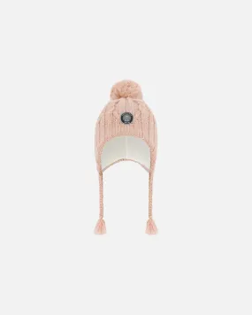 Peruvian Knit Hat Light Pink
