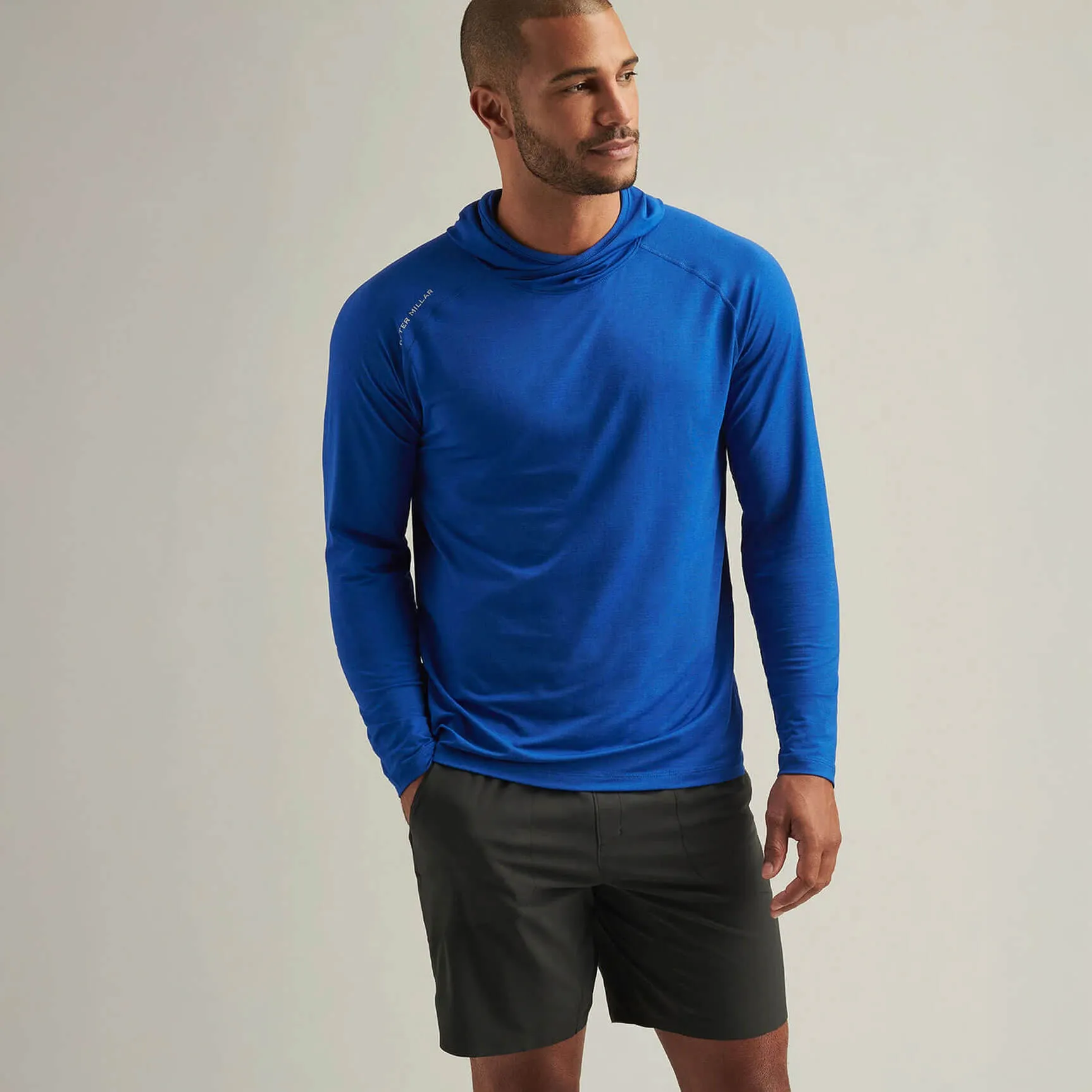 Peter Millar Men's Aurora Performance T-Shirt Hoodie T-Shirt - Tide