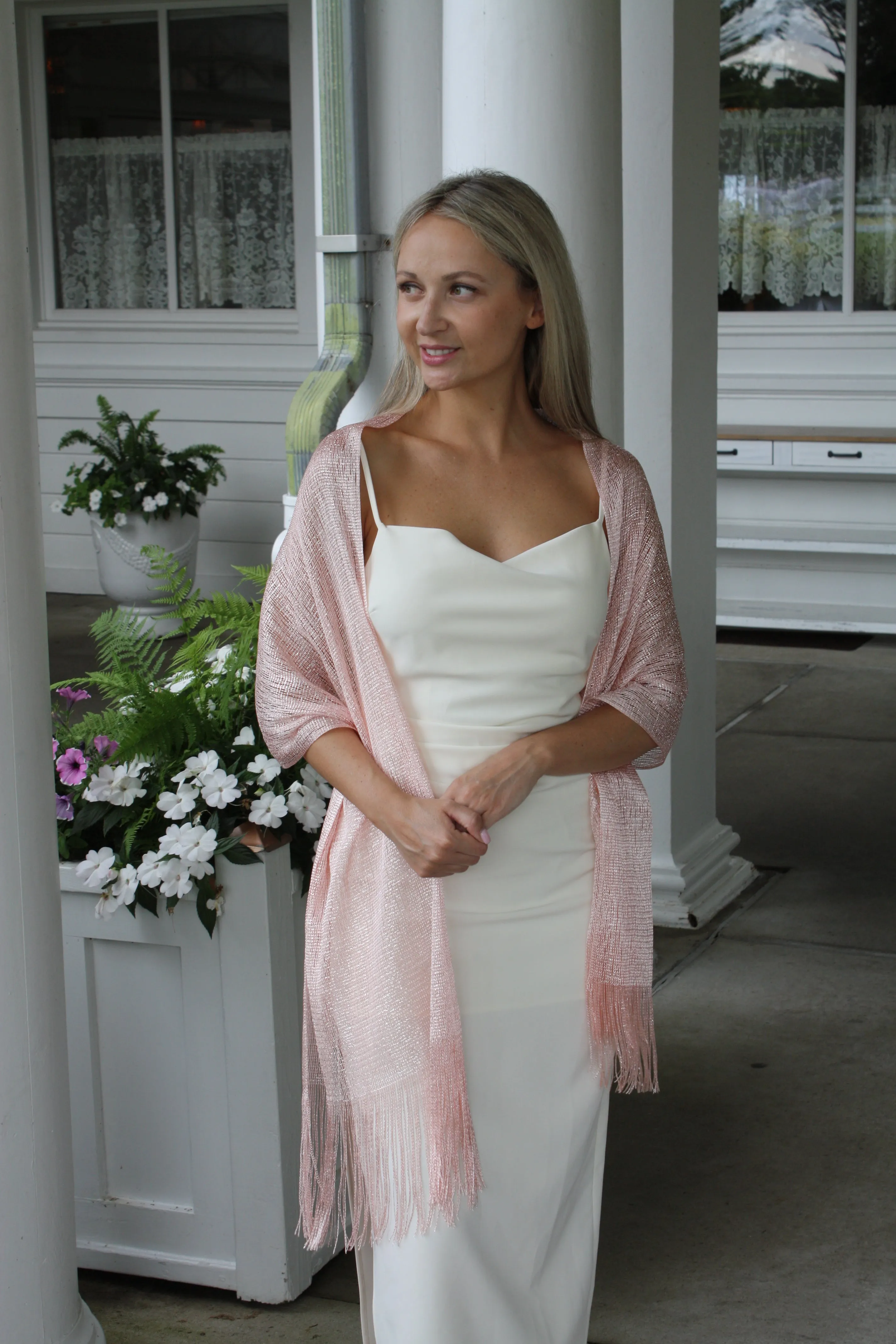 Pink Glitter Shawl