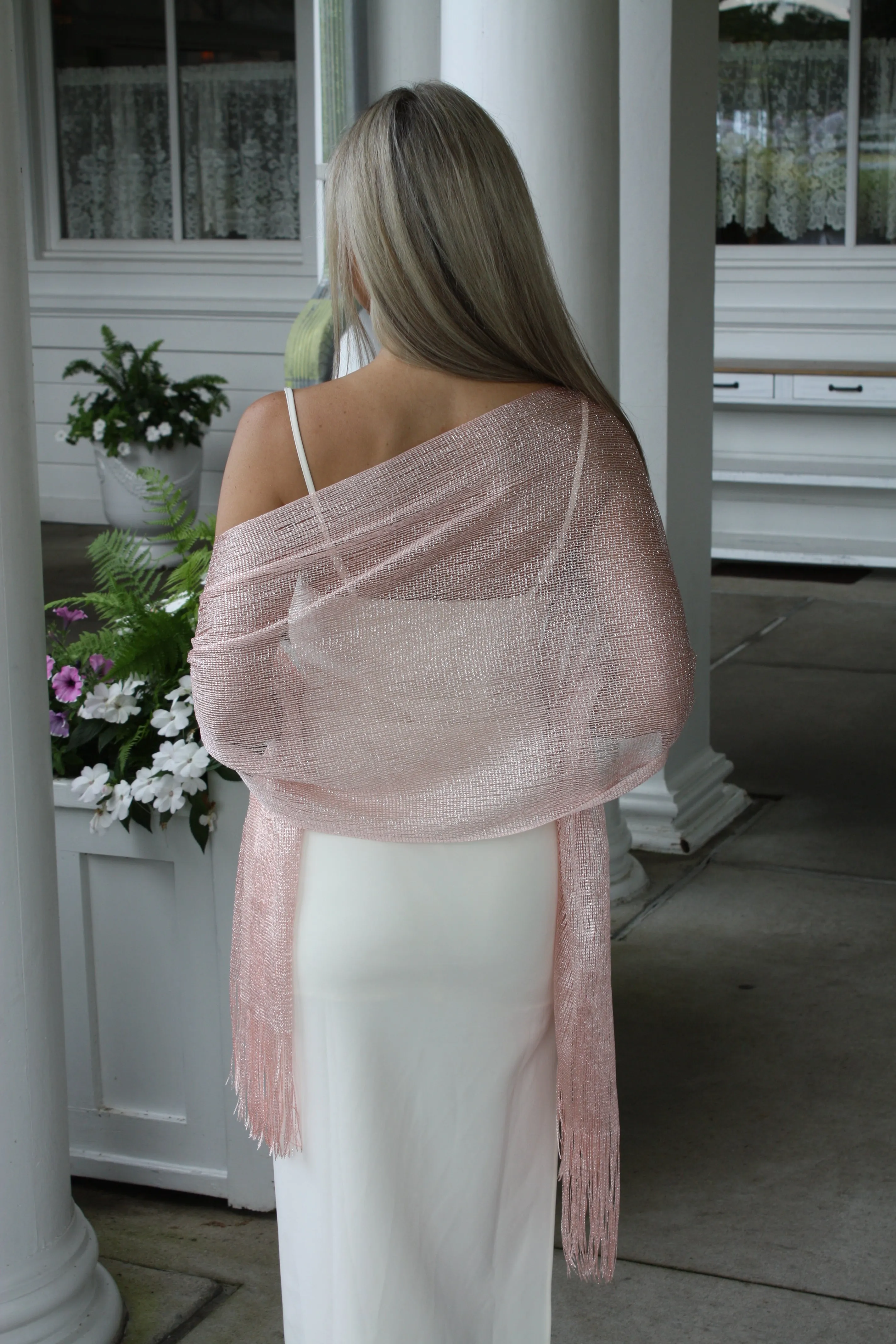 Pink Glitter Shawl