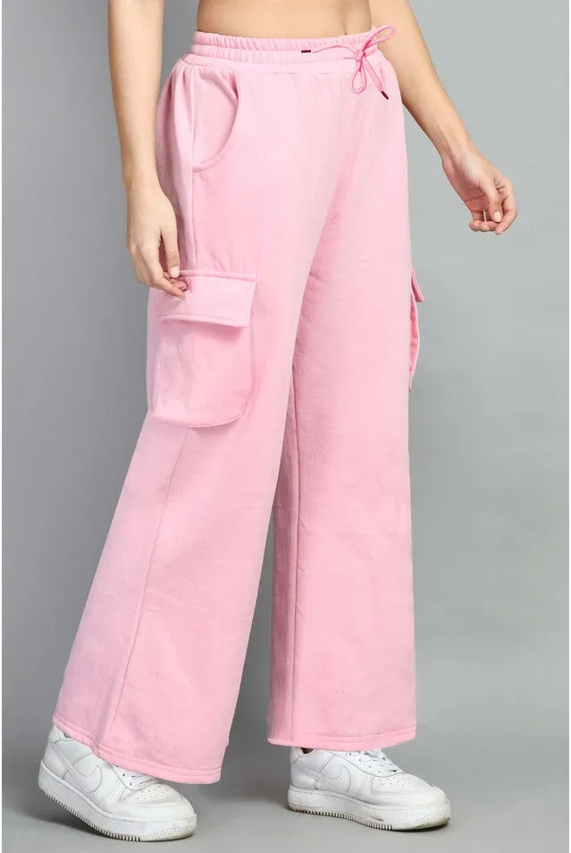 Pink Wide Leg Joggers