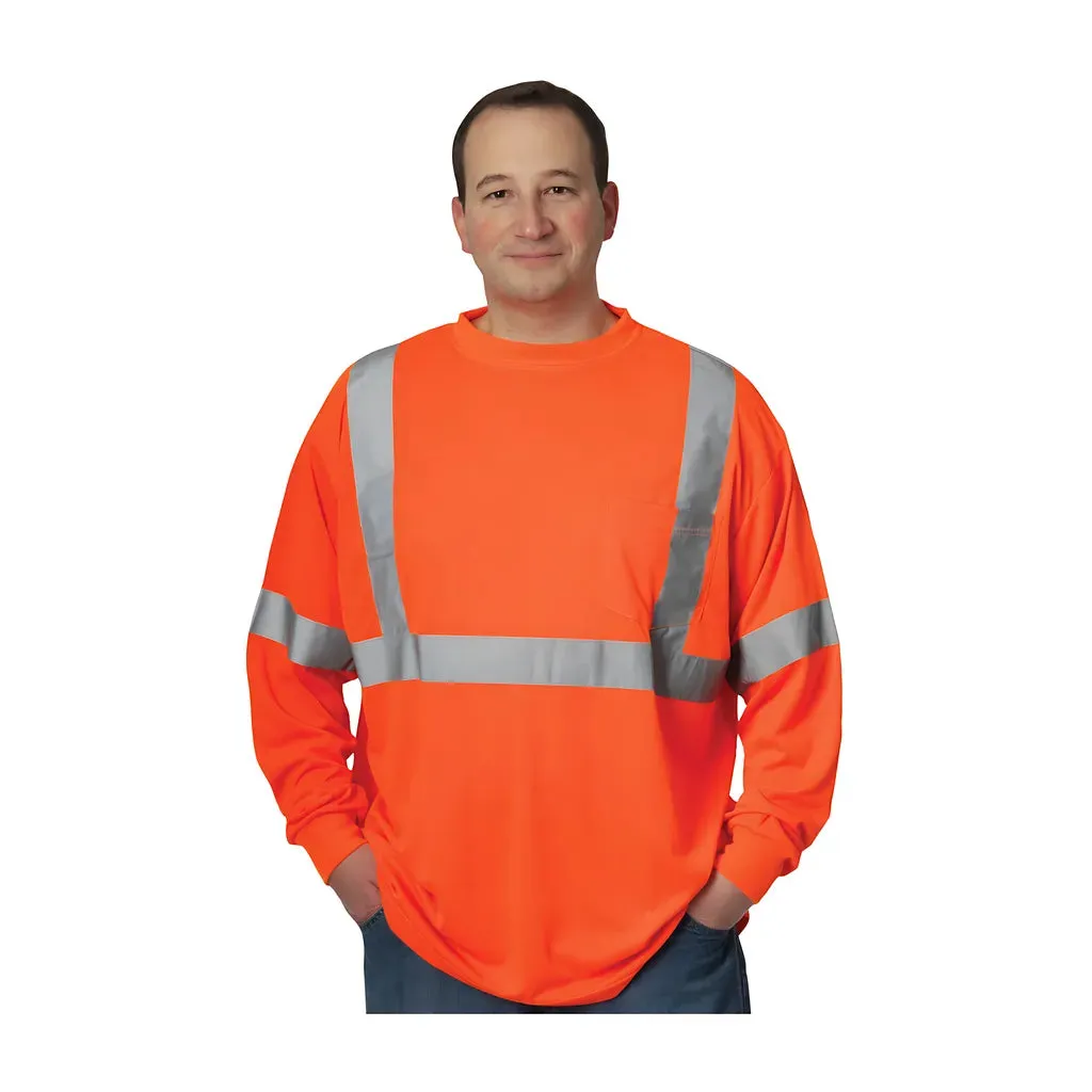 PIP 313-1300-OR/S ANSI Type R Class 3 Long Sleeve T-Shirt