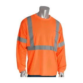 PIP 313-1300-OR/S ANSI Type R Class 3 Long Sleeve T-Shirt