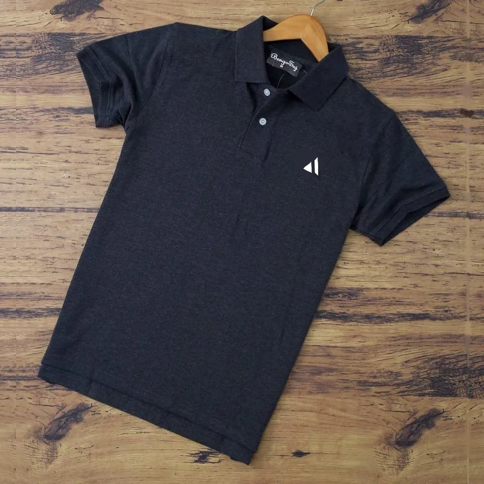 Plain Spider Black Color Polo T-Shirt