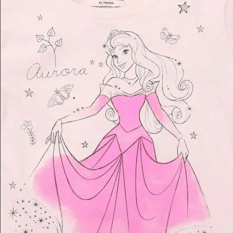 Princess Aurora Print Crew-Neck T-shirt