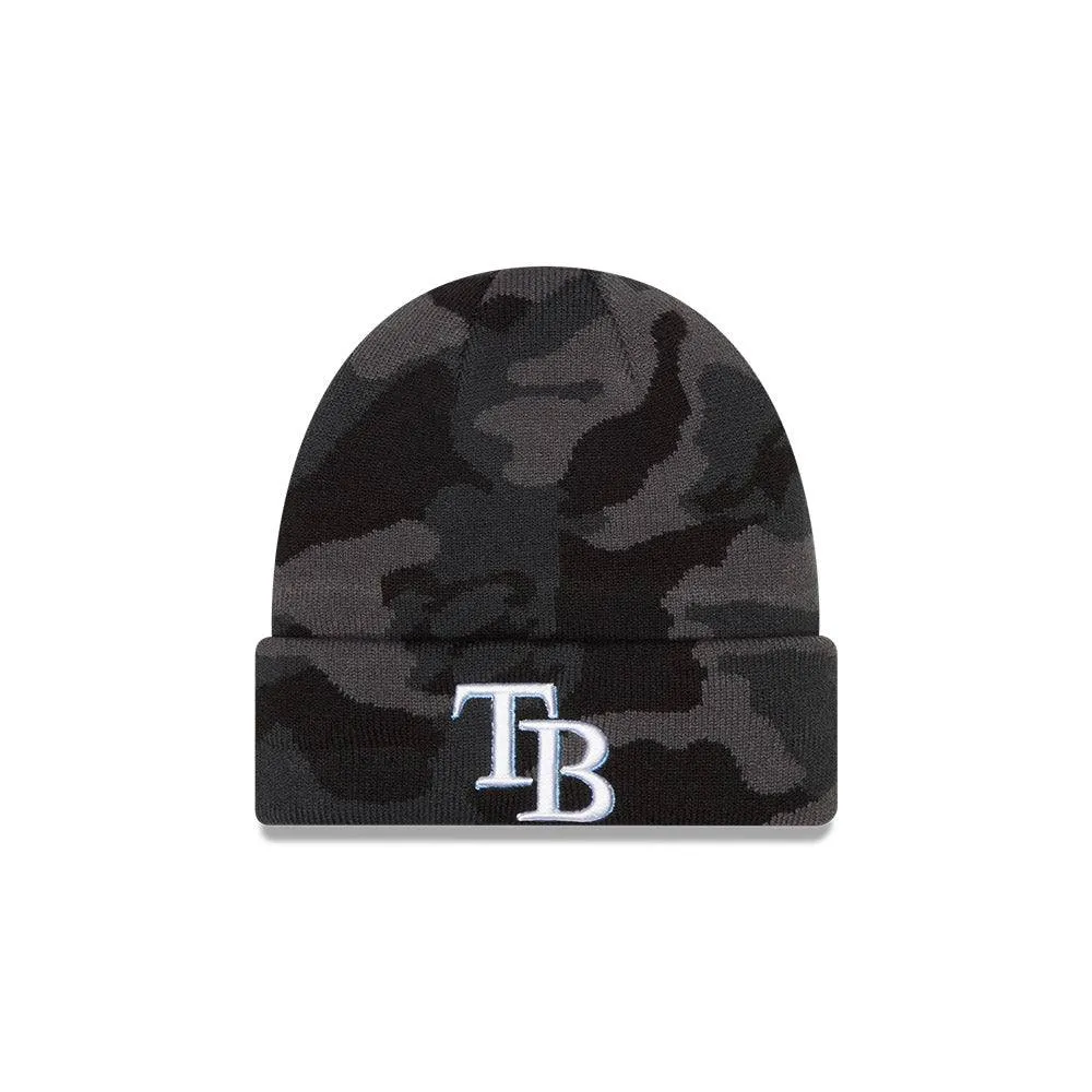 Rays New Era Grey Camo TB Knit Hat