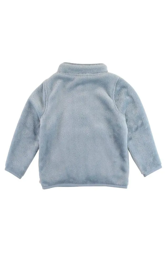 Ruffle Butts - Slate Blue Fleece Quarter Zip Pullover