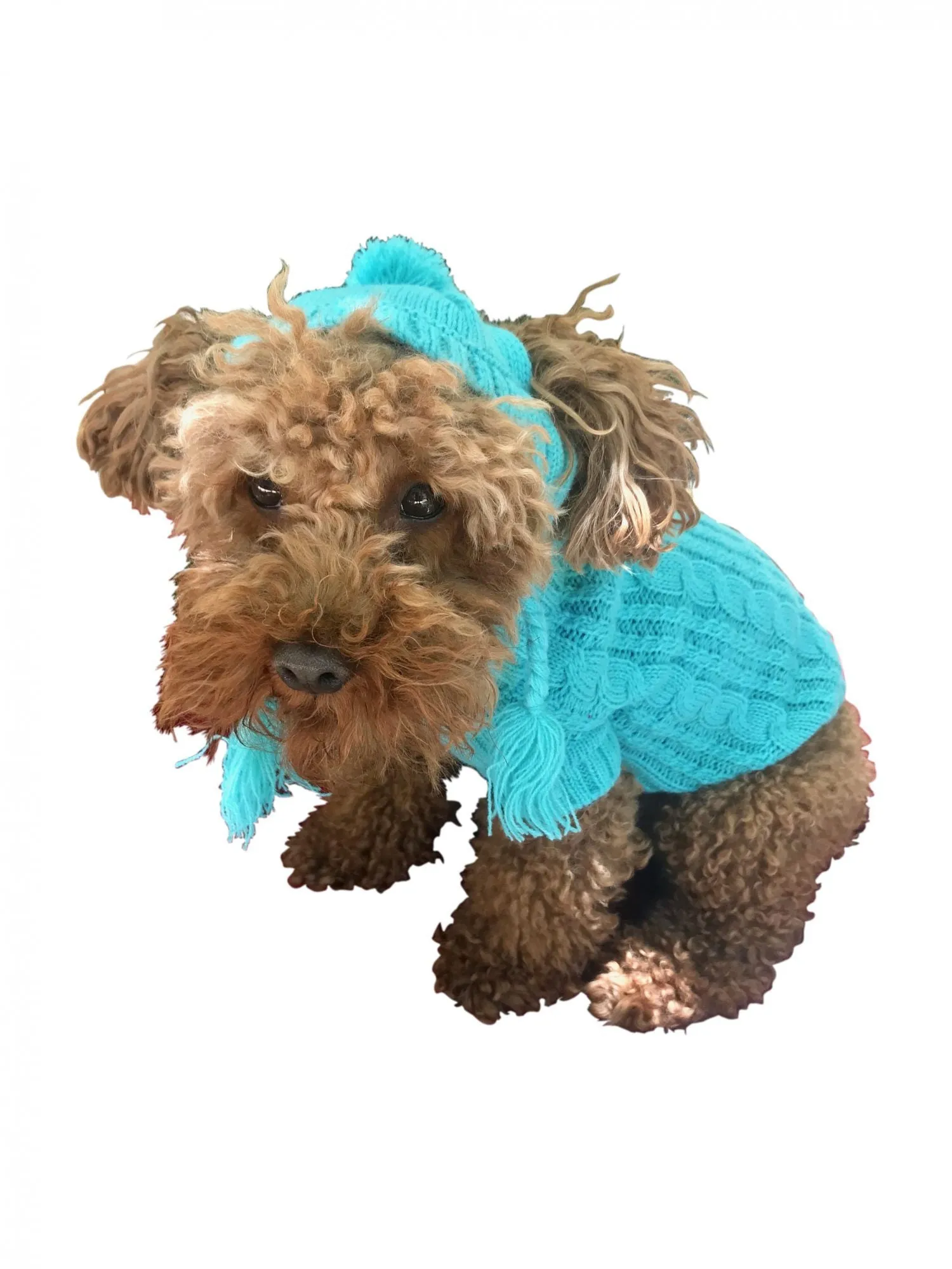 Scottish Cable knit Hat, Light Turquoise