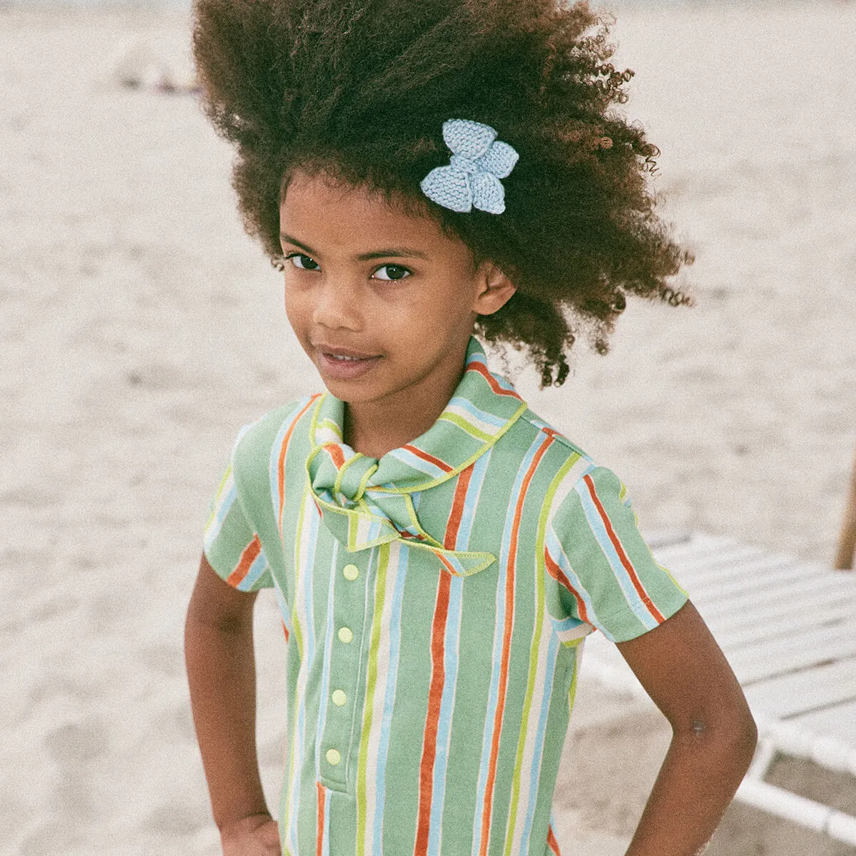 Scout Jumpsuit in Mojave Watercolour Stripe by Misha & Puff - Last One In Stock - 6 Years
