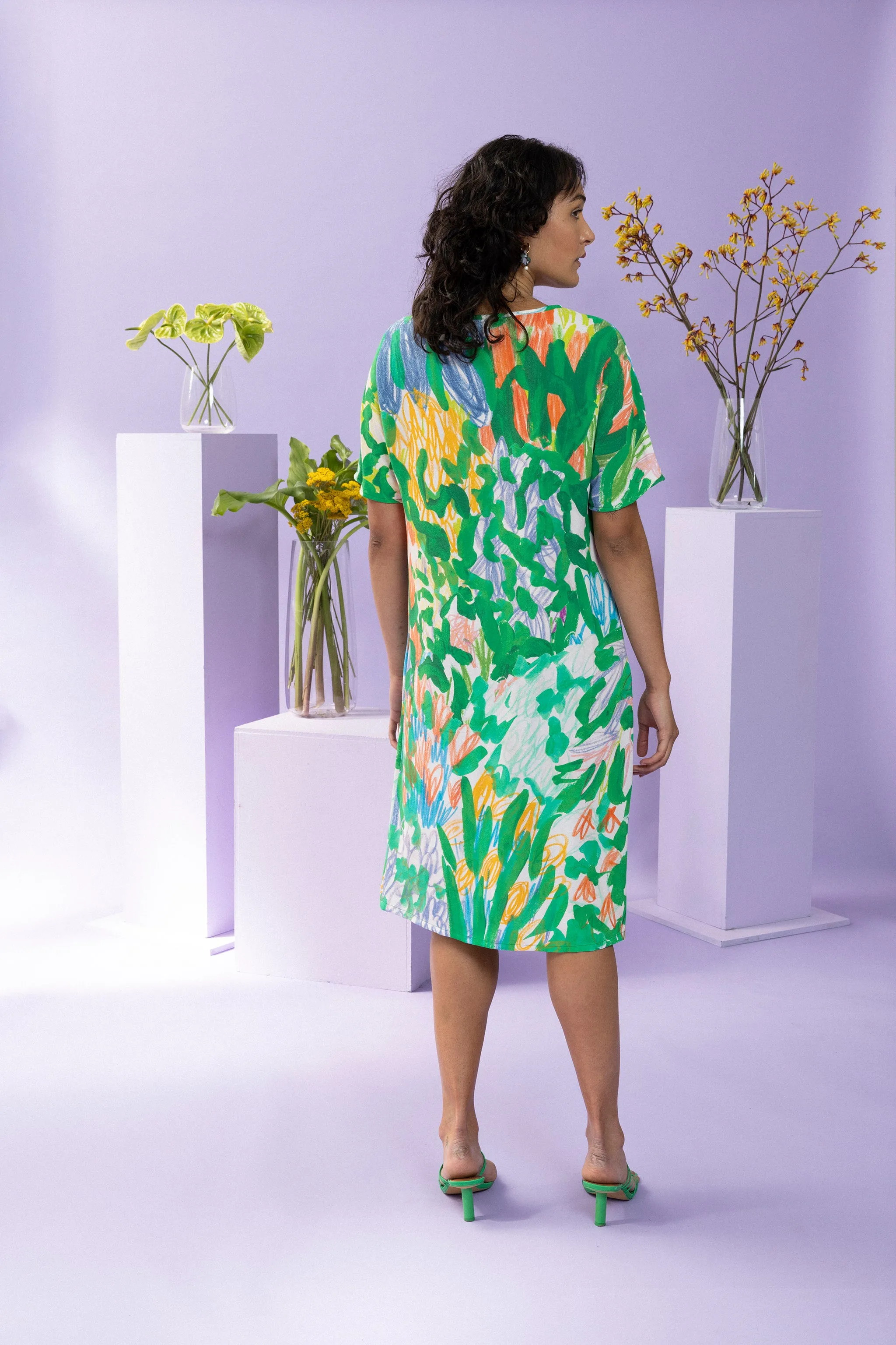 Scribble Long T-Dress