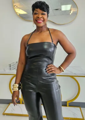 Simone Leather Jumpsuit