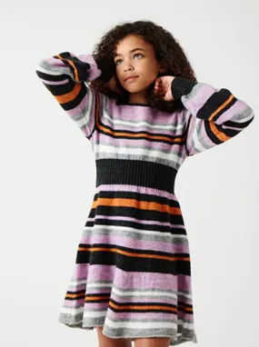 Striped Sweater Fit'n" Flare Dress