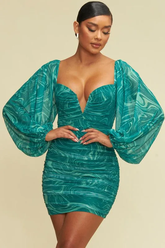 Swirly Mesh Dress