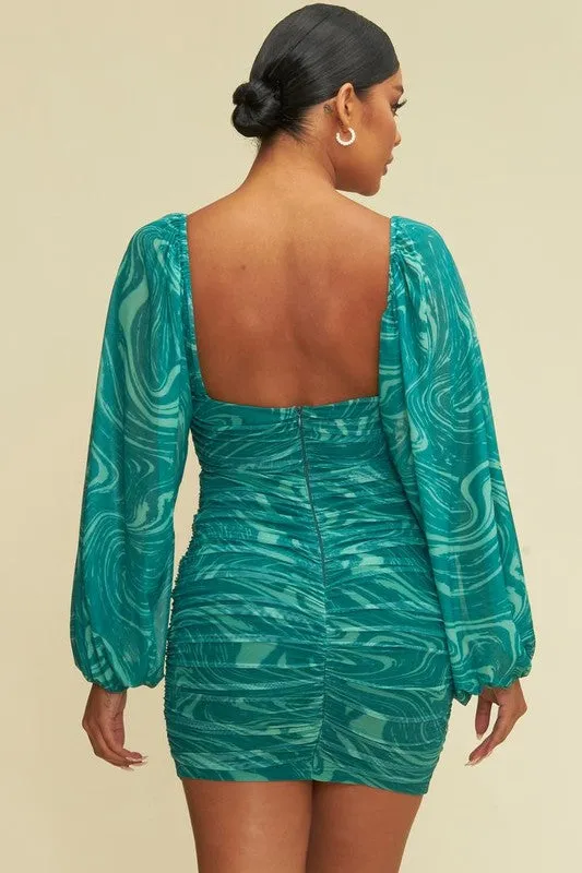 Swirly Mesh Dress