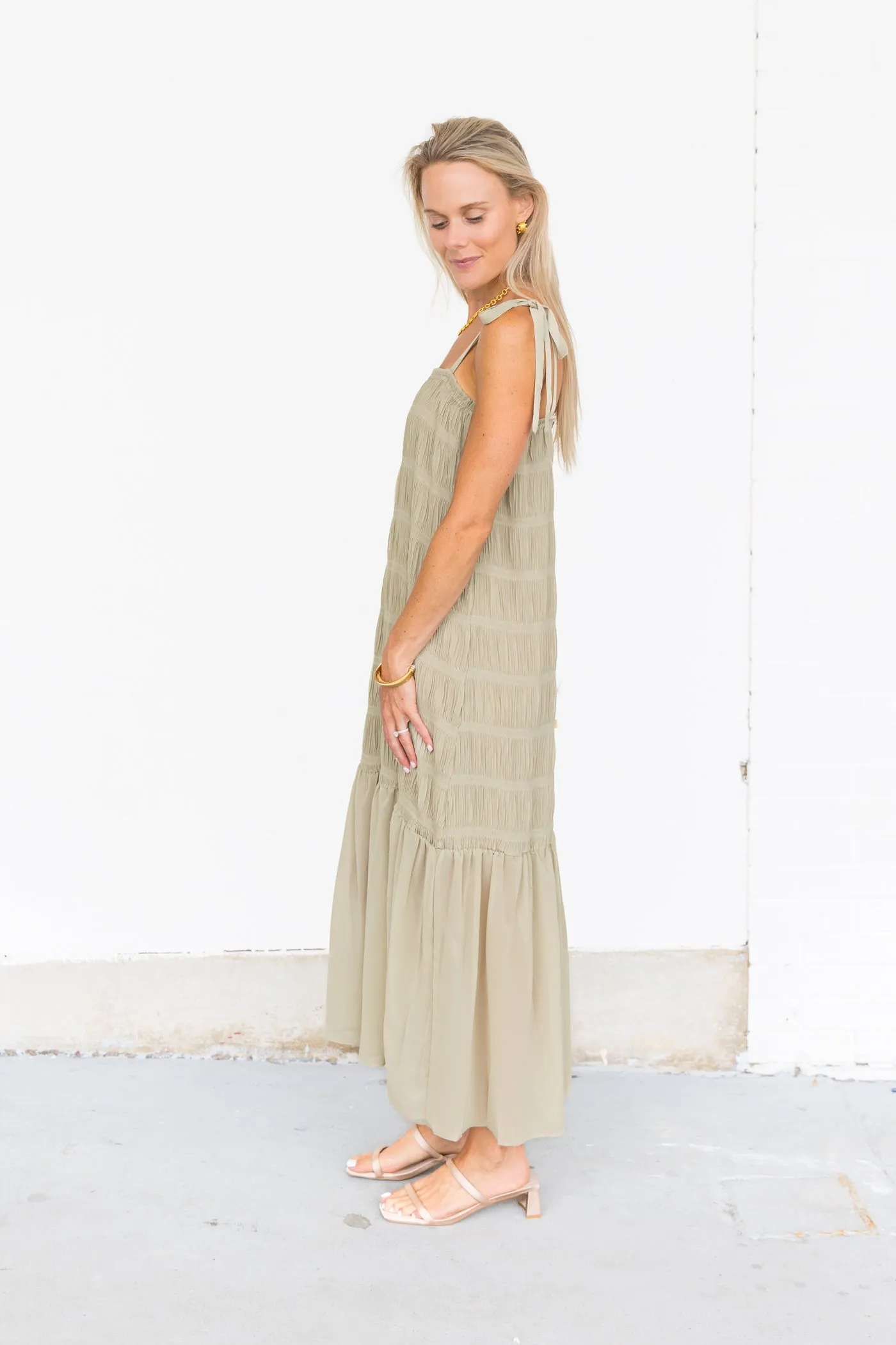 SYDNEY SHIRRED DRESS