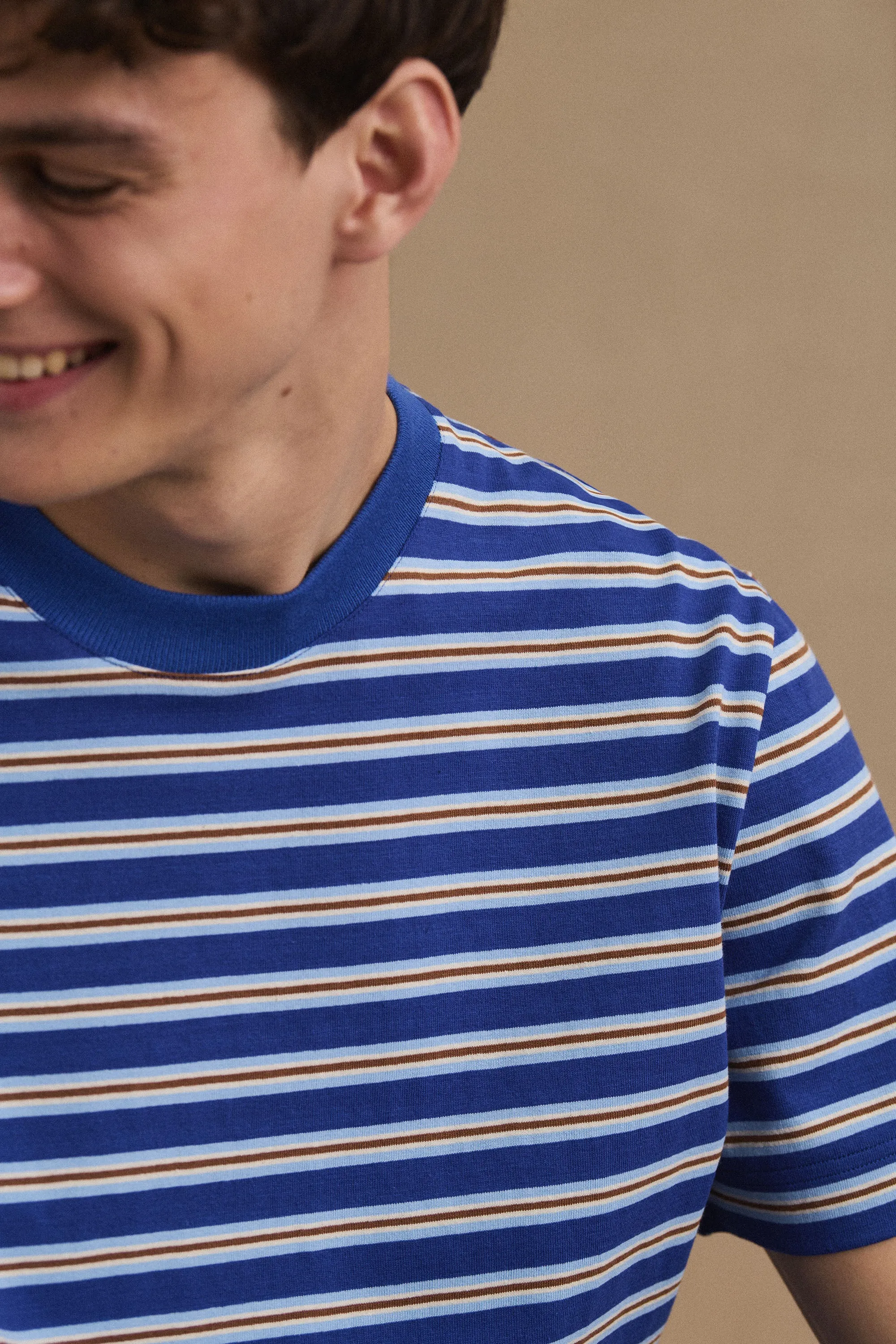 T-shirt rayé Andy bleu