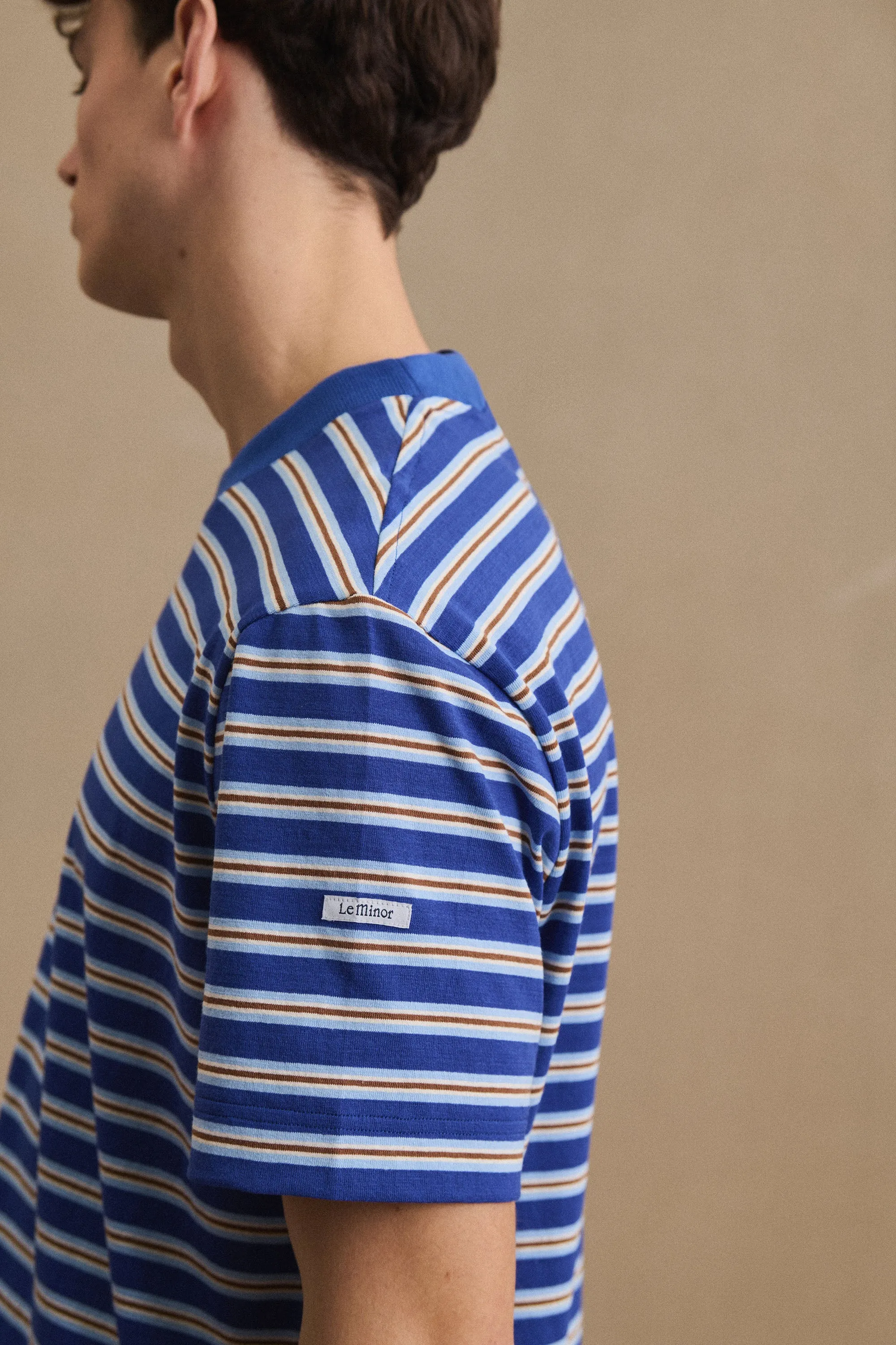 T-shirt rayé Andy bleu
