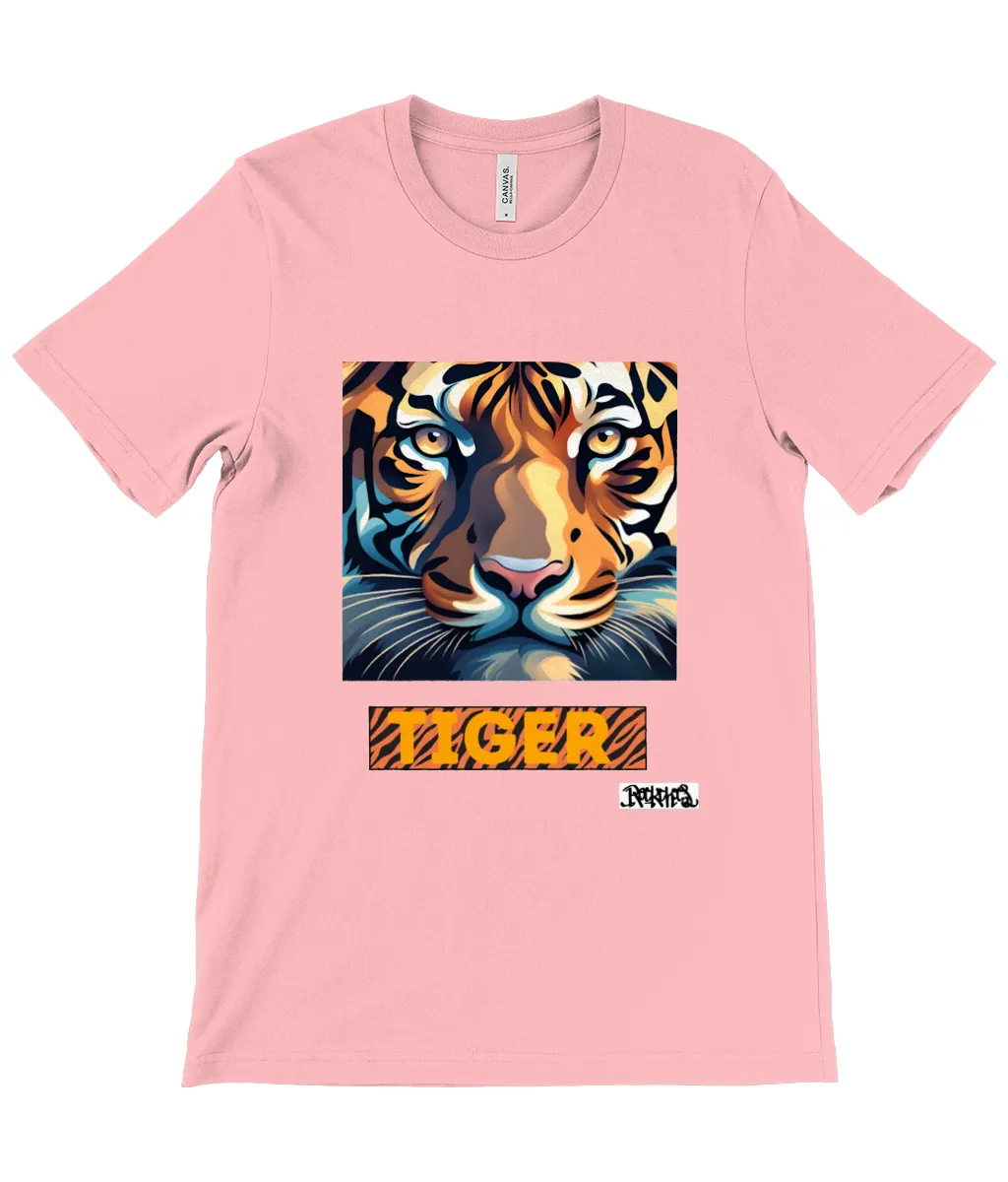 Tiger T shirt by Rock Chocs - Unisex Canvas crew neck t shirt