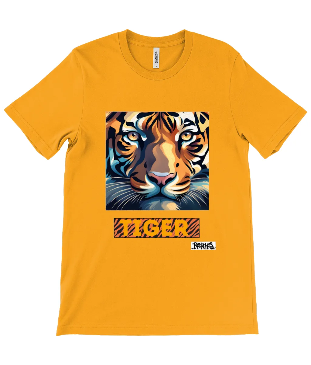 Tiger T shirt by Rock Chocs - Unisex Canvas crew neck t shirt