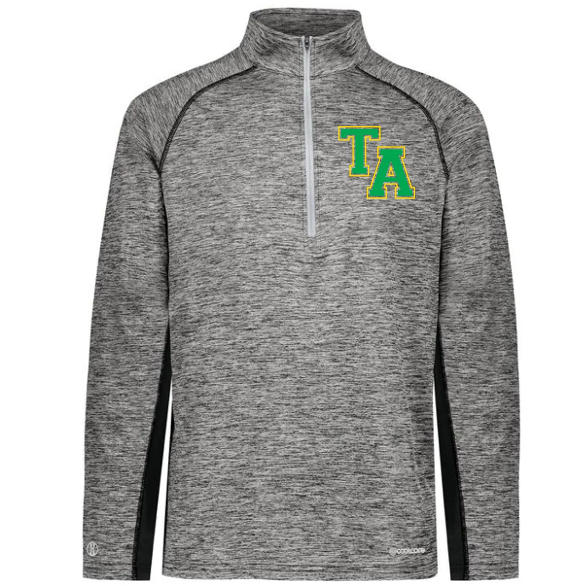 Twiggs Academy - Electrify Coolcore 1.2 Zip Pullover with TA (varsity font) - Black