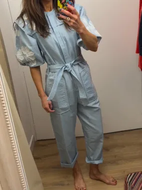 White Field Flowers Jumpsuit