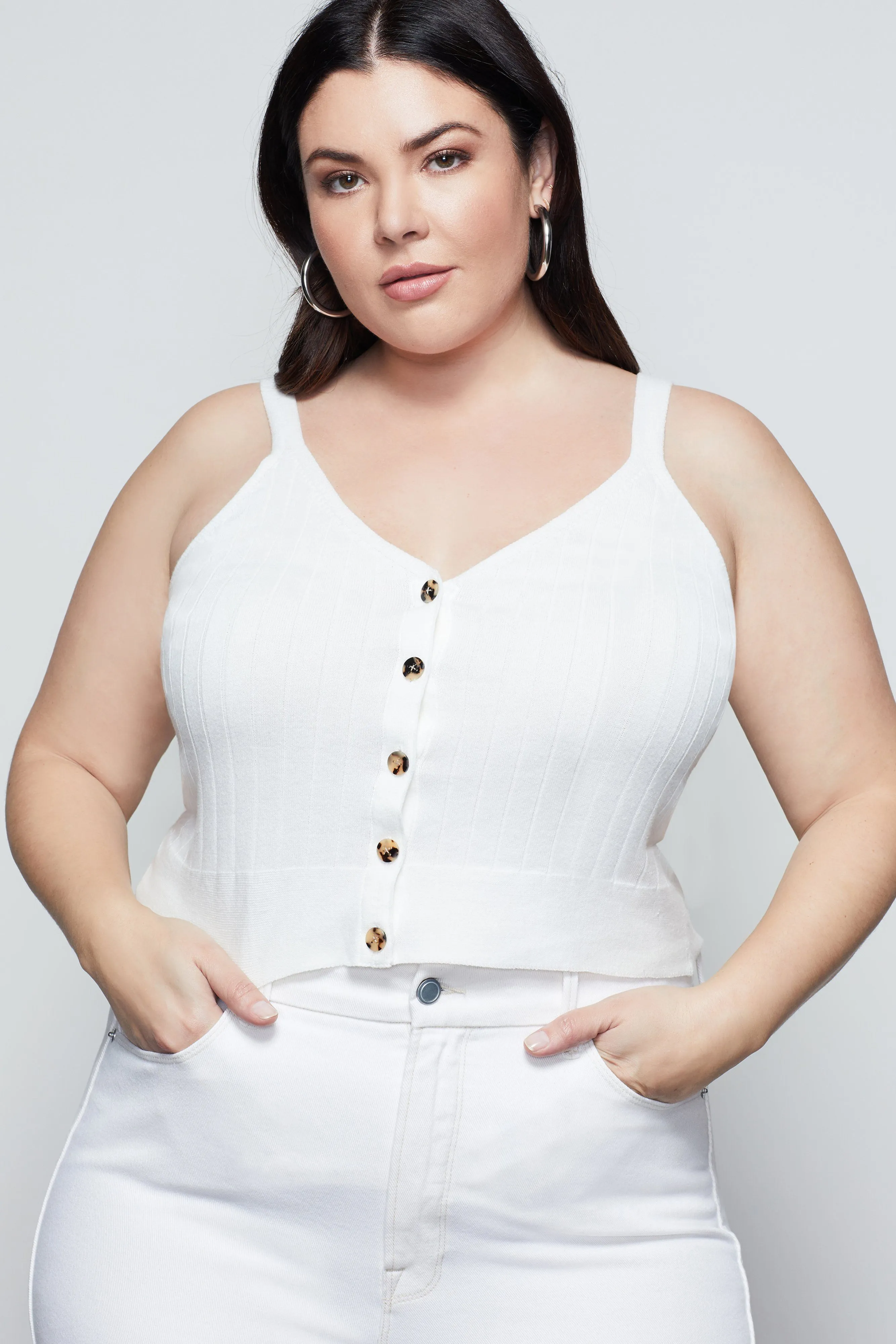WIDE RIB CROP TANK | POWDER001