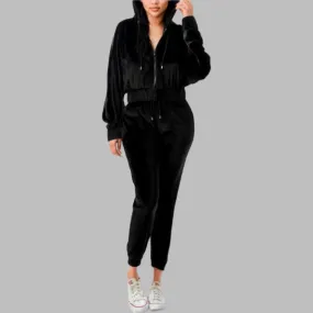 WOMEN "Luxurious Blue Velour Track Suit"