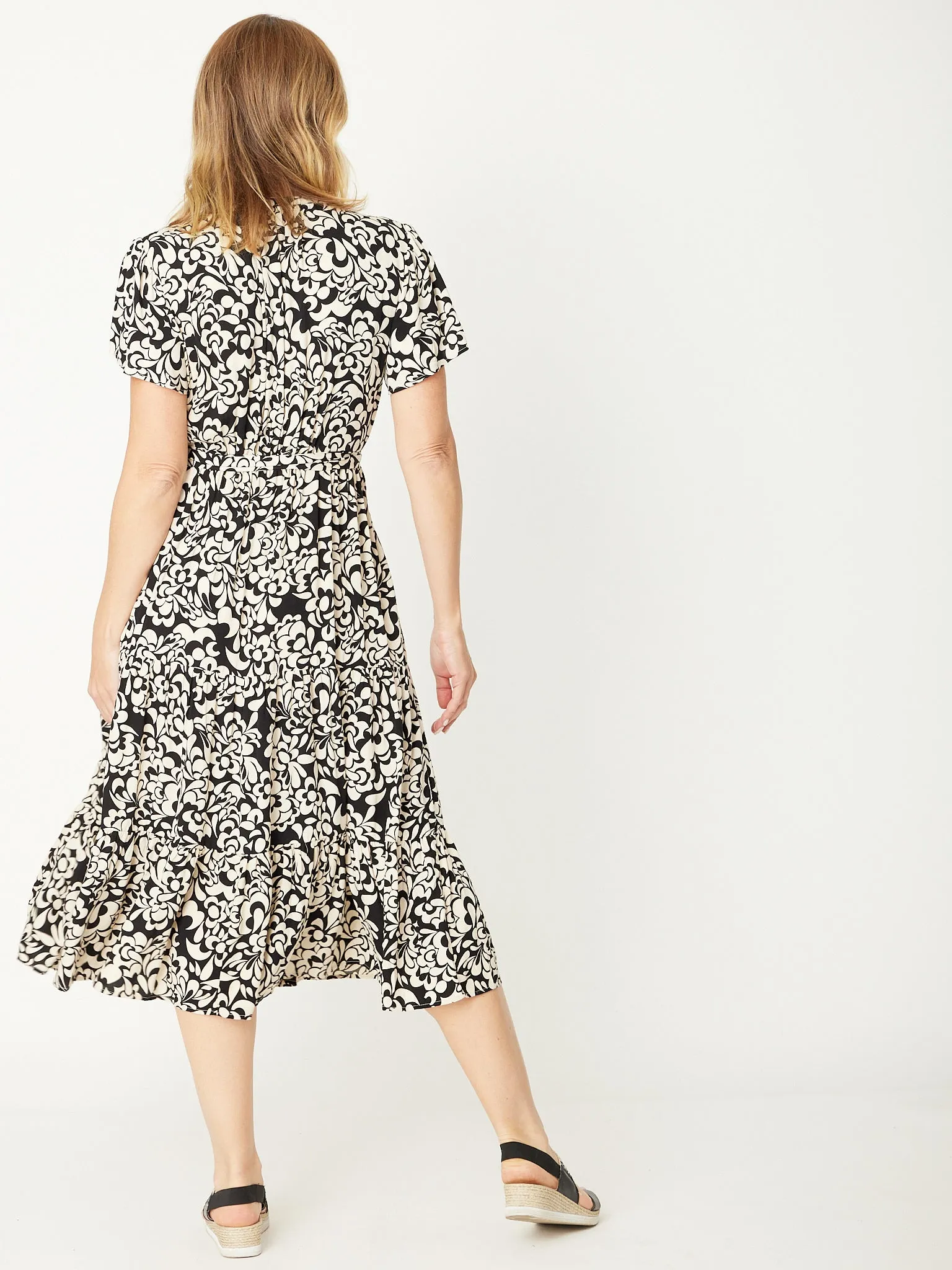Wrap Flutter Dress- Blacksand 30963