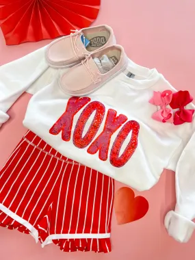 Youth Sparkly XOXO Pullover